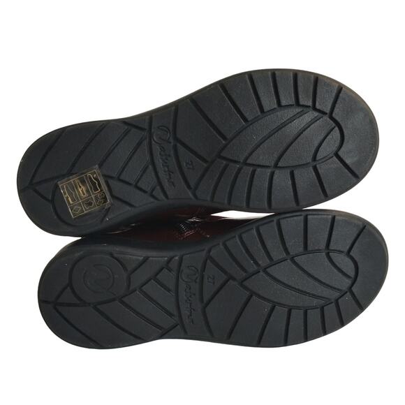 E Naturino Kids Girls Burgundy Maroon Patent Leather Velvet Sock Boots 27 10.5 - Picture 8 of 9